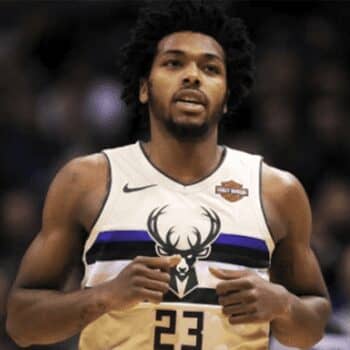 Basketball player in action during a game