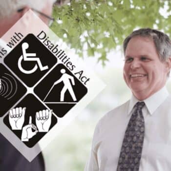 Lawyer discussing Americans with Disabilities Act