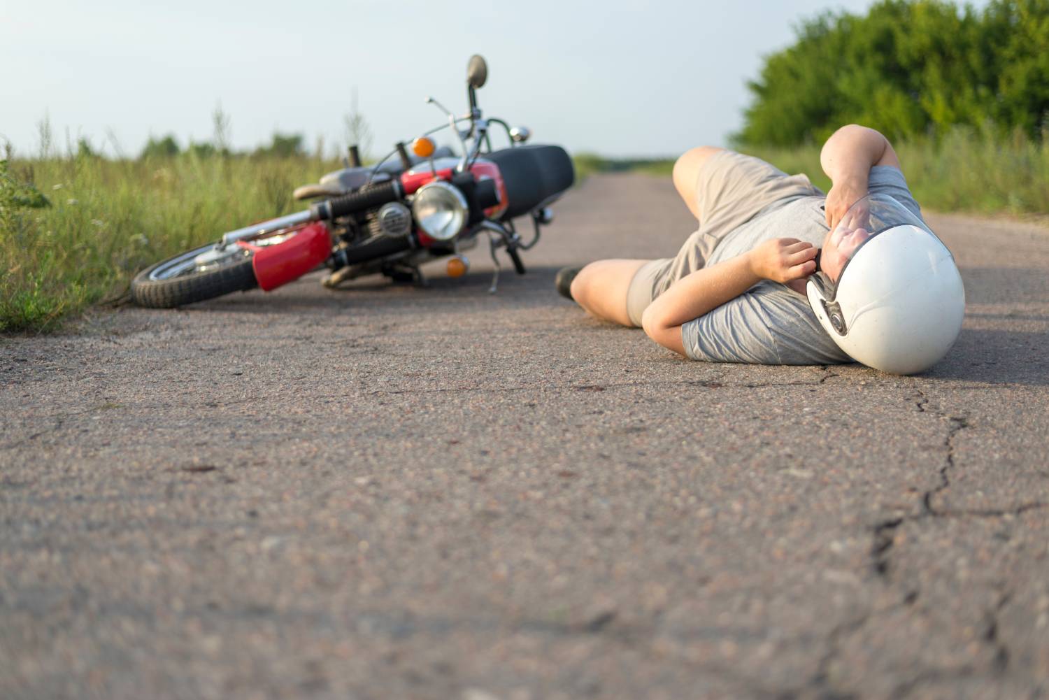 Man in Motocycle accident