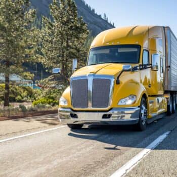 Photo of a yellow truck