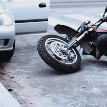 Photo of a motorcycle accident