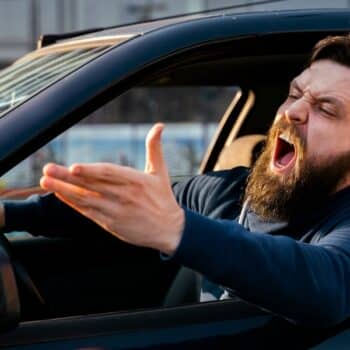 Photo of a Driver Yelling