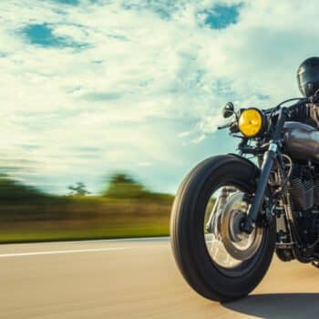 Photo of a man on the motorbike