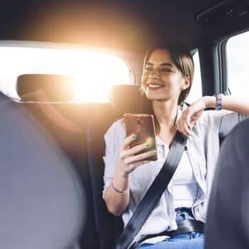 Woman in car