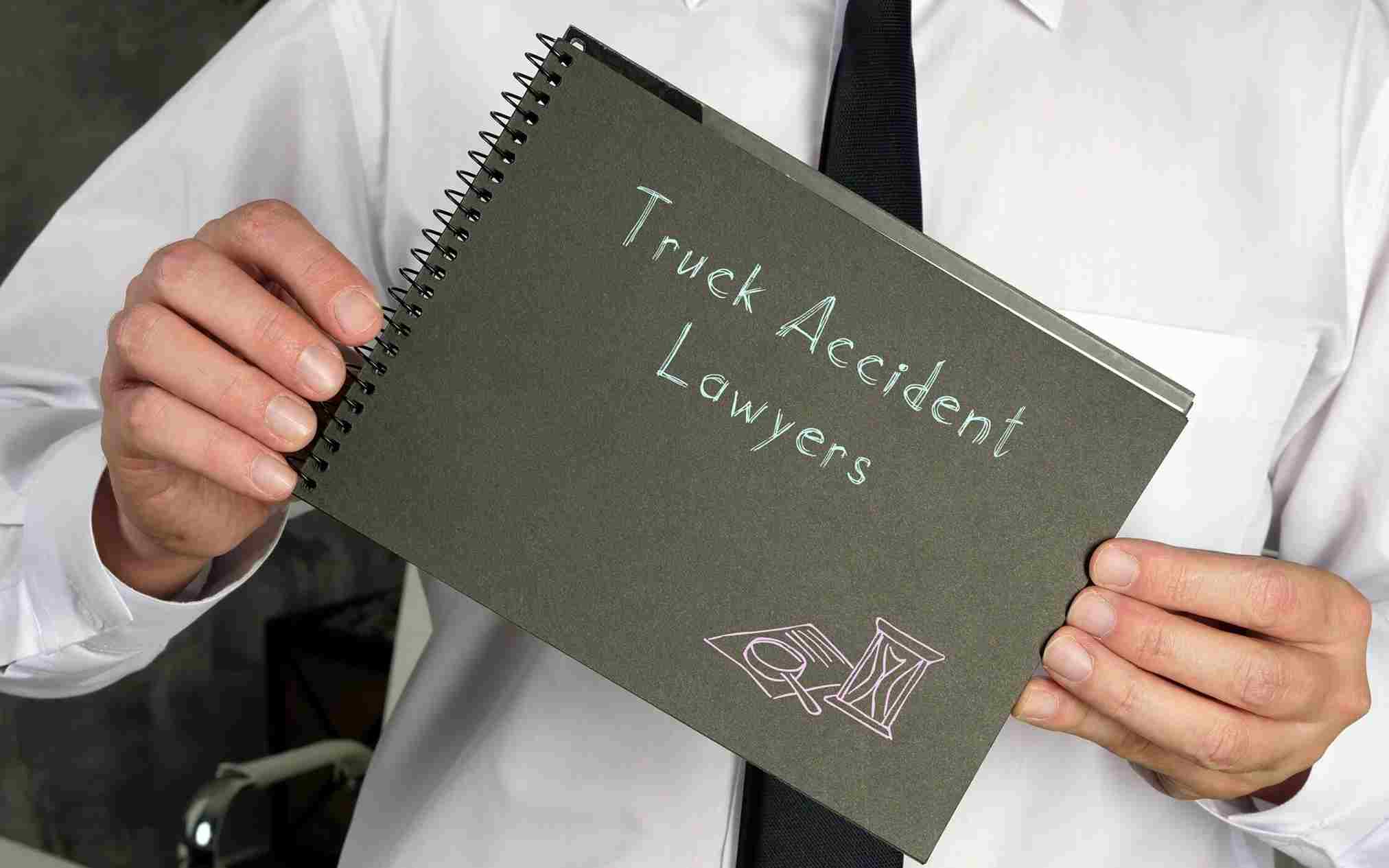 Truck accident attorney concept
