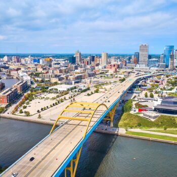 Aerial view of the Milwaukee