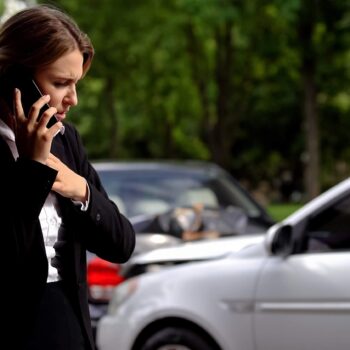 Driver talking on the phone